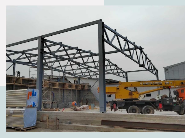 Строительство цехов в Соль-илецке