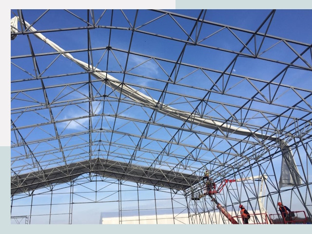 Шатровые ангары от 625 руб. в Соль-илецке и Оренбургской области