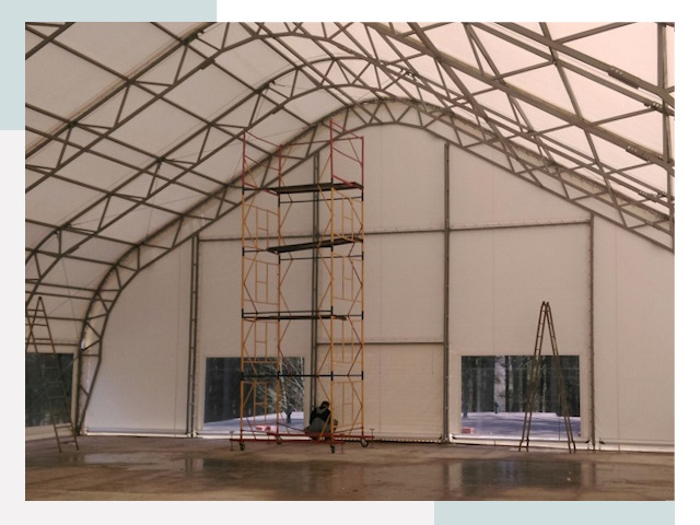 Шатровые ангары в Соль-илецке