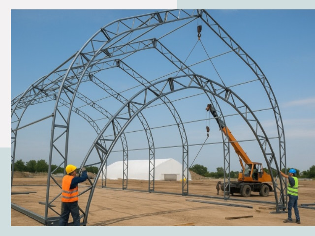 Монтаж ангаров в Соль-илецке от 625 руб. - Надежно и быстро